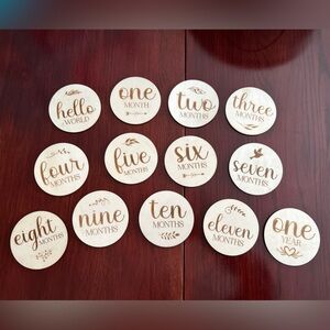 Wooden Milestone Cards for Baby's First Year